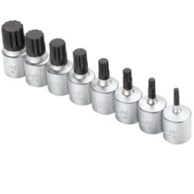 Juego de 12 vasos de perfil bajo con punta XZN, 3/8" DR., dos colores (4-16 mm)